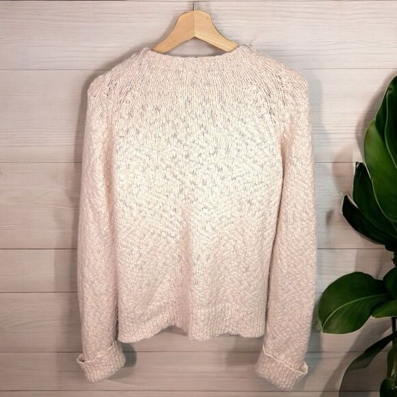 J. Crew Alpaca Cuffed Mockneck Sweater in Ivory - Picture 5 of 11